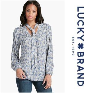 LUCKY BRAND Tie Front Top